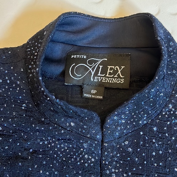 ALEX EVENINGS NWOT Petite Sparkly/Glittery Jacket - Size 6P - Picture 6 of 13